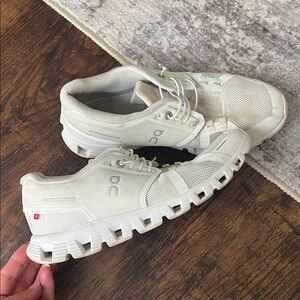 On Cloud Women's Athletic Sneakers in Off-White/Cream